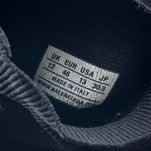 Balenciaga Black and White Sock Sneakers - Picture 9 of 10